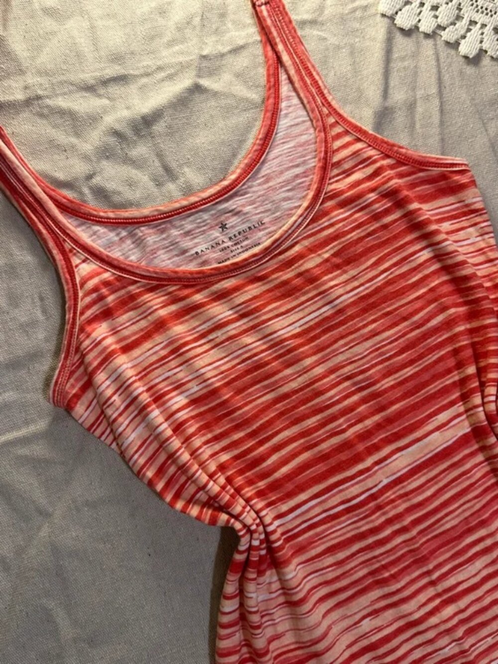 Banana Republic 100% cotton Striped Tank - Picture 2 of 5